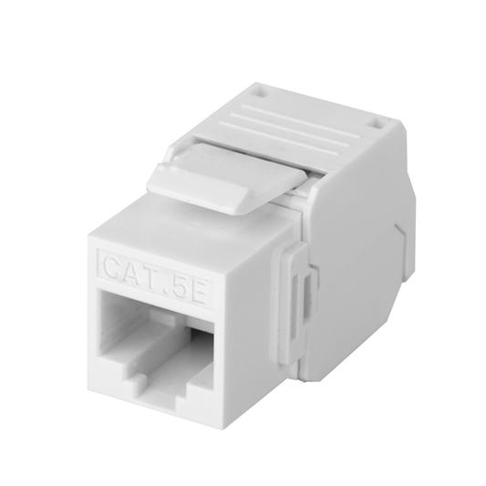 LP-KJ-516-TTWH - M�dulo Jack Keystone Cat5e (Toolless), con Terminaci�n en �ngulo 180 - Color Blanco, Compatible con Faceplate y Patchpanel Linkedpro