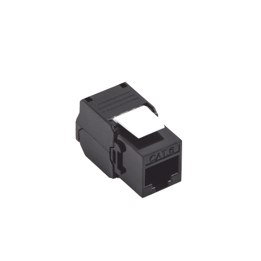LP-KJ-610-TTBK - M�dulo Jack Keystone Cat6 (Toolless), con Terminaci�n en �ngulo 180 - Color Negro, Compatible con Faceplate y Patchpanel Linkedpro
