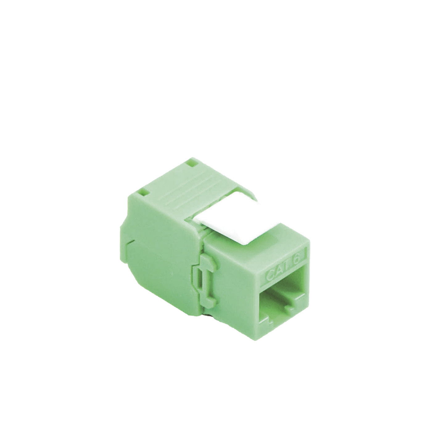 LP-KJ-610-TTGR - M�dulo Jack Keystone Cat6 (Toolless), con Terminaci�n en �ngulo 180 - Color Verde, Compatible con Faceplate y Patchpanel Linkedpro