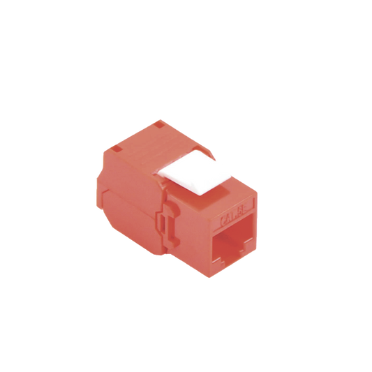 LP-KJ-610-TTRD - M�dulo Jack Keystone Cat6 (Toolless), con Terminaci�n en �ngulo 180 - Color Rojo, Compatible con Faceplate y Patchpanel Linkedpro