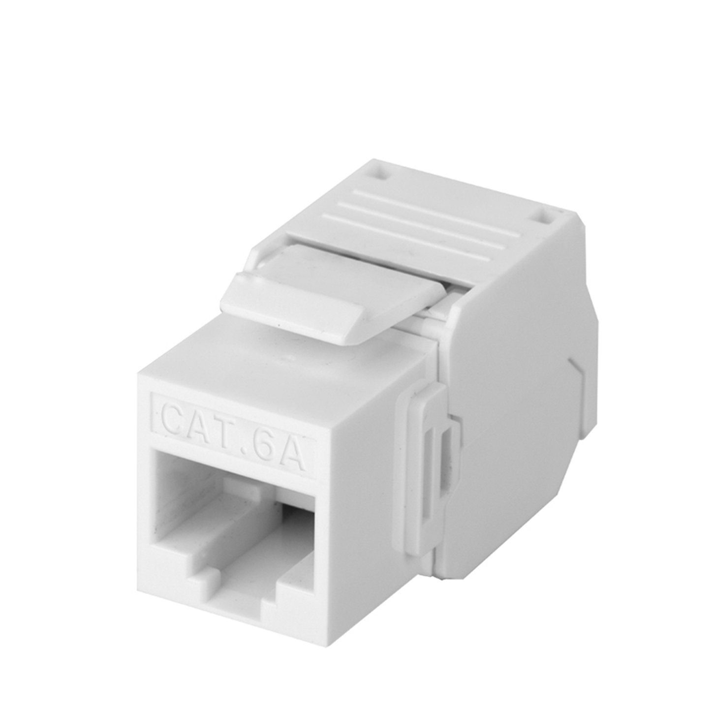 LP-KJ-6A-TTWH - M�dulo Jack Keystone Cat6A (Toolless), con Terminaci�n en �ngulo 180 Grados Color Blanco, Compatible con Faceplate y Patchpanel Linkedpro