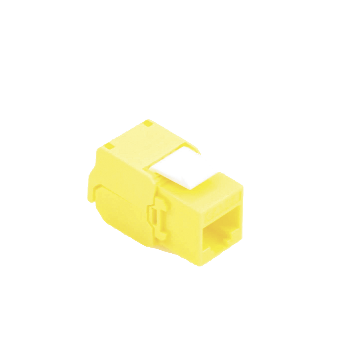 LPKJ6ATTYE - M�dulo Jack Keystone Cat6A (Toolless), con Terminaci�n en �ngulo 180 - Color Amarillo, Compatible con Faceplate y Patchpanel Linkedpro