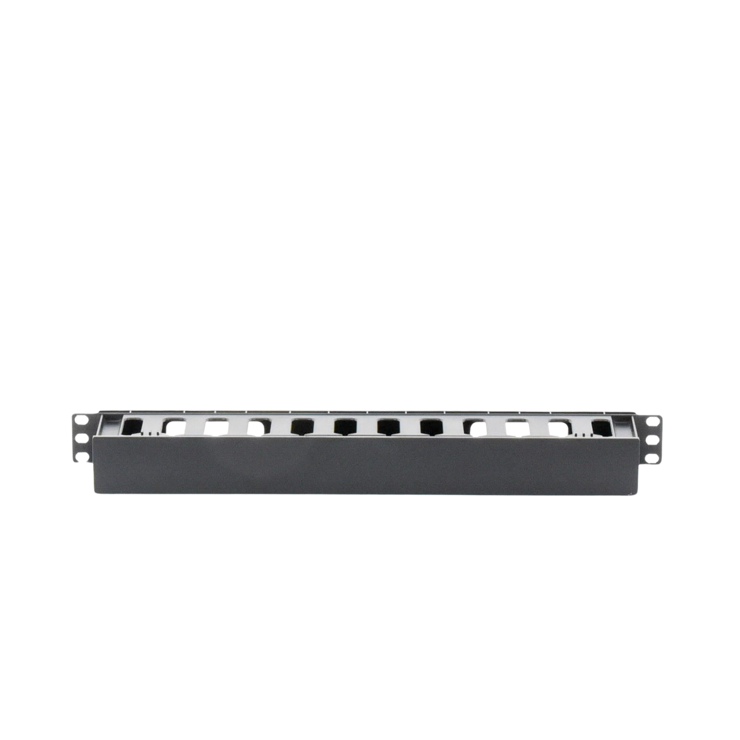 LP-ORG-01 - Organizador de Cables Horizontal de 1U para Rack de 19", Fabricado en Polímero Resistente a Deformaciones y Rayones