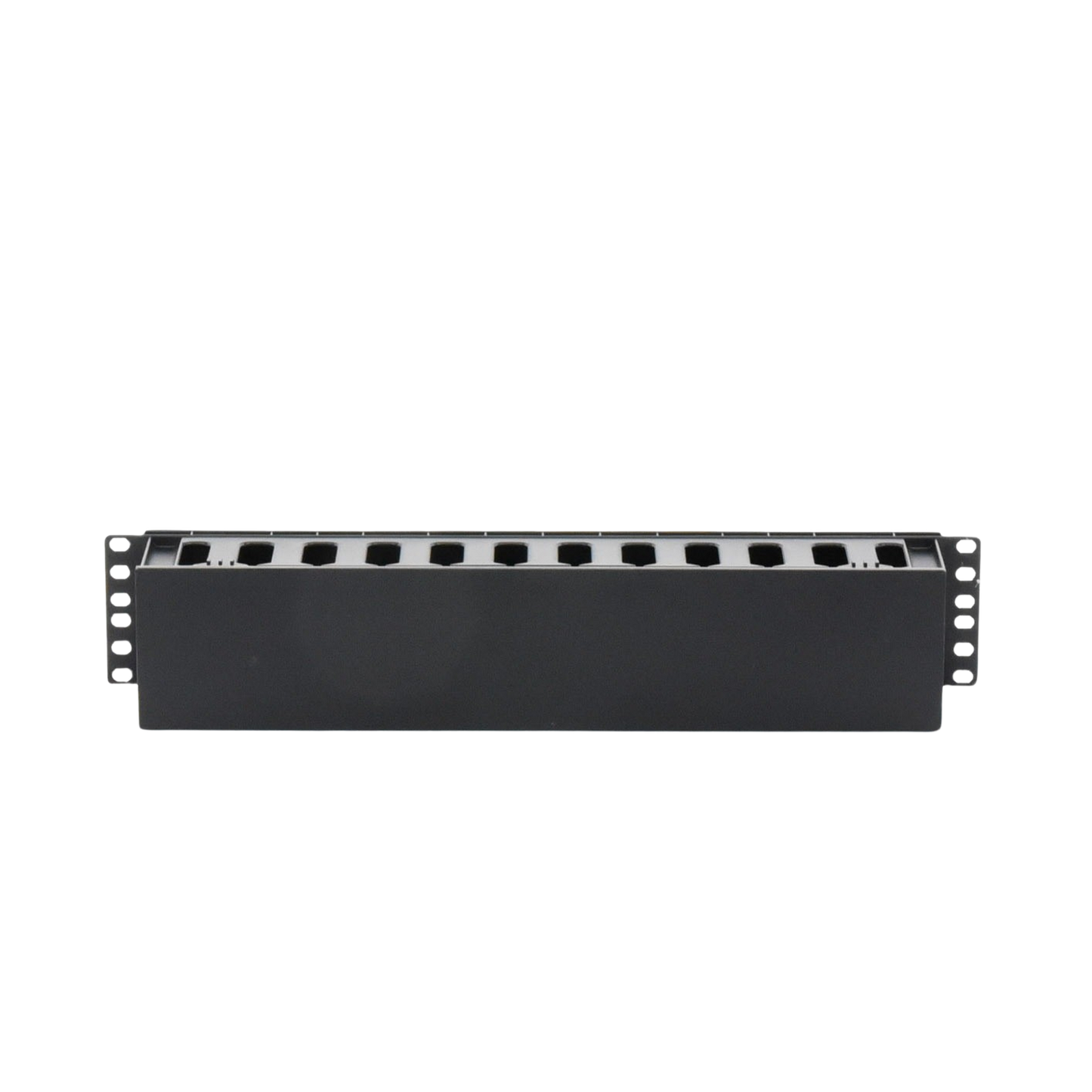 LP-ORG-02 - Organizador de Cables Horizontal de 2U para Rack de 19", Fabricado en Polímero Resistente a Deformaciones y Rayones