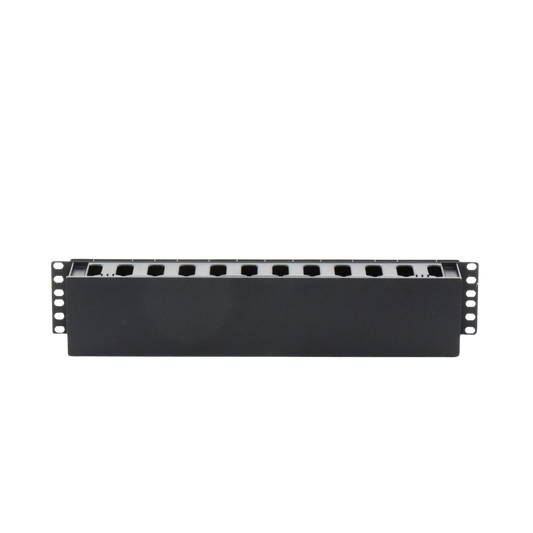 LP-ORG-02 - Organizador de Cables Horizontal de 2U para Rack de 19", Fabricado en Polímero Resistente a Deformaciones y Rayones