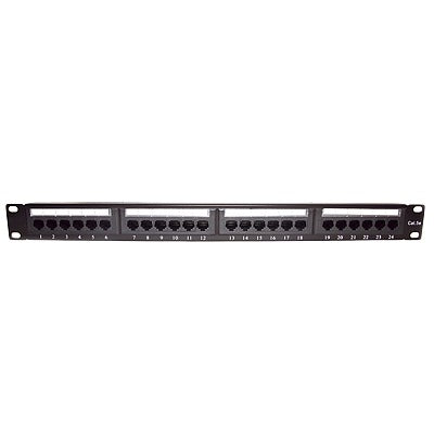 LP-PP-507 - Panel de Parcheo de Impacto (110) UTP de 24 Puertos Cat5e, 19 Pulgadas con Barra para Organizar Cable