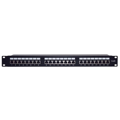 LP-PP-630 - Panel de Parcheo de Impacto (110) Blindado (STP) de 24 Puertos Cat6, 19 Pulgadas