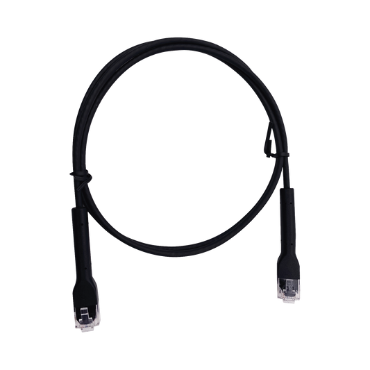 LP-PSLIM-5BK - Mini Patch Cord Cat6 Ultra Slim 5 Metros (16.40 Pies) Negro ? Ahorra Espacio sin Organizadores, con Bota Flexible