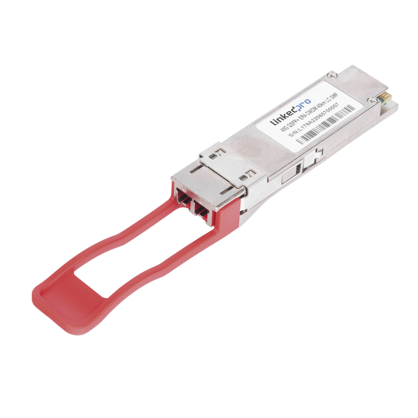 LP-QSFP-40G-SM-40 - Transceptor Óptico QSFP+ (Mini-Gbic) / Monomodo 1310 nm / 40 Gbps / 40GBASE-ER4 /Conectores LC/UPC Dúplex / DDM / Hasta 40 km