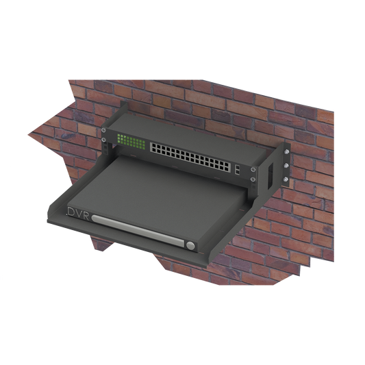 LP-RAP-1802 Rack Abierto de Montaje en Pared, de 19in, de 2 Unidades de Rack, con Charola de 460 mm de Profundidad, Se envía el Gabinete Armado.