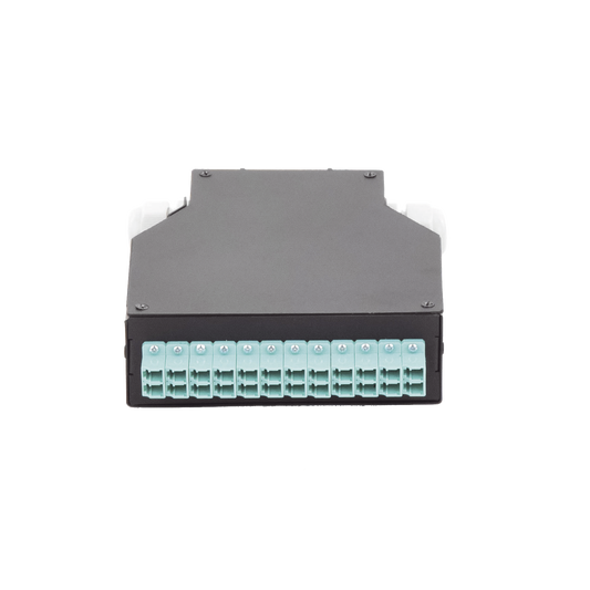 LP-RDLCUMM - Distribuidor de Fibra �ptica para Riel Din, 12 Acopladores LC/UPC Duplex Multimodo con Charola de Empalme