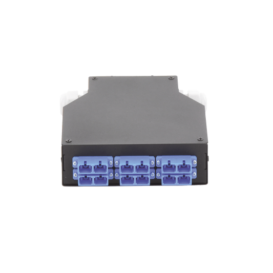 LP-RDSCUSM - Distribuidor de Fibra �ptica para Riel Din, 6 Acopladores SC/UPC Duplex Monomodo con Charola de Empalme