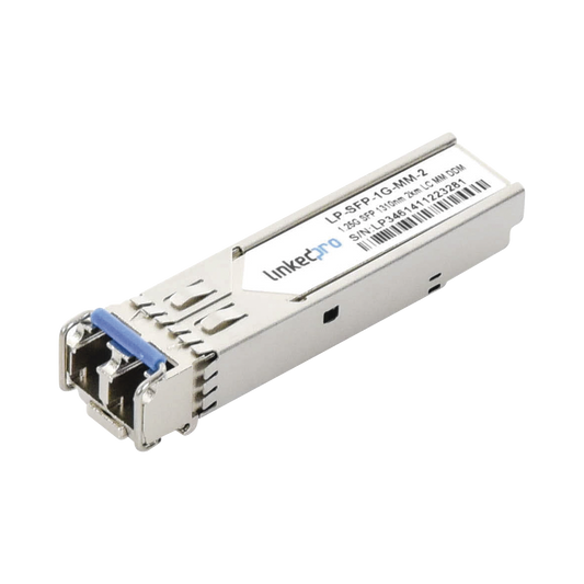 LP-SFP-1G-MM-2 - Transceptor Óptico SFP (Mini-Gbic) / Multimodo 1310 nm / 1.25 Gbps / 1000BASE-SX / Conectores LC/UPC Dúplex / DDM / Hasta 2 km