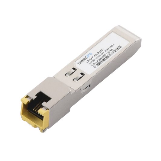 LP-SFP-1G-RJ45 - Transceptor Óptico SFP a RJ45 / Auto negociación 10/100/1000 Mbps / Conector RJ45 / 1000BASE-T / Distancia de hasta 100 m.