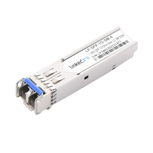 LP-SFP-1G-SM-5 - Transceptor Óptico SFP (Mini-Gbic) / Monomodo 1310 nm / 1.25 Gbps / 1000BASE / Conectores LC/UPC Dúplex / DDM / Hasta 5 km