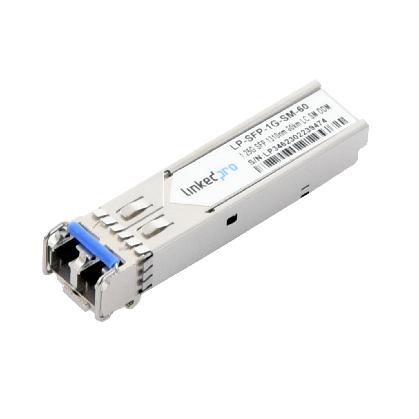 LP-SFP-1G-SM-60 - Transceptor Óptico SFP (Mini-Gbic) / Monomodo 1310 nm / 1.25 Gbps / 1000BASE-EX / Conectores LC/UPC Dúplex / DDM / Hasta 60 km