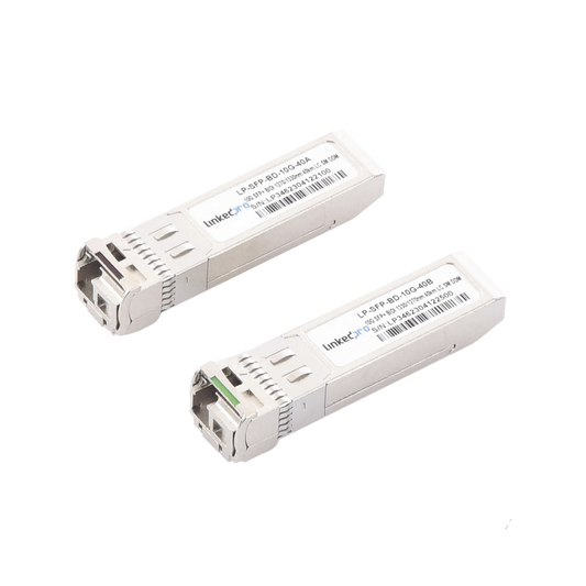 LP-SFP-BD-10G-40 - Transceptores Ópticos Bidireccionales SFP+ (Mini-Gbic) / Monomodo 1270 & 1330 nm / 10 Gbps / 1000BASE-BX / Conector LC/UPC Simplex / DDM / Hasta 40 km / 2 Piezas