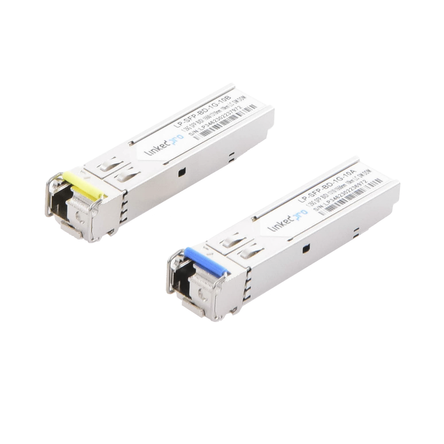 LP-SFP-BD-1G-10 - Transceptores Ópticos Bidireccionales SFP (Mini-Gbic) / Monomodo 1310 & 1550 nm / 1.25 Gbps / 1000BASE-BX / Conector LC/UPC Simplex / DDM / Hasta 10 km / 2 Piezas
