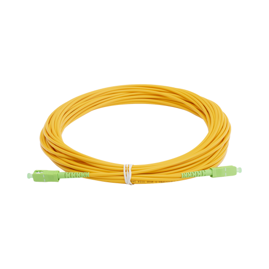 LPSM3SCASCAS15 - Jumper de Fibra �ptica Monomodo SC/APC - SC/APC Simplex, Color Amarillo, 15 Metros (49.21 Pies)