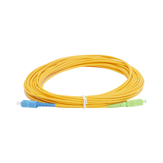 LPSM3SCUSCAS15 - Jumper de Fibra �ptica Monomodo SC/UPC - SC/APC Simplex, Color Amarillo, 15 Metros (49.21 Pies)