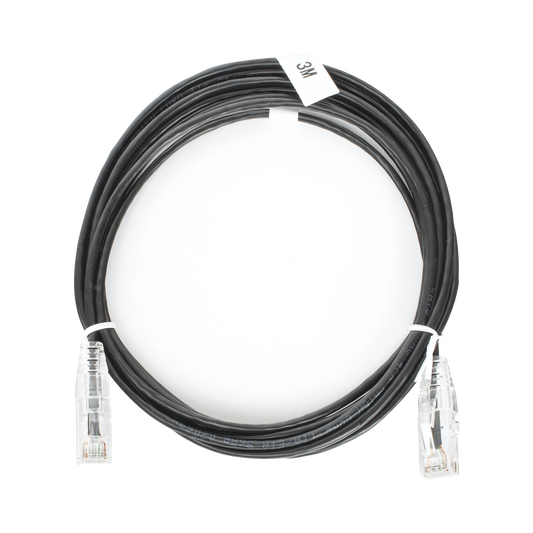 LP-UT6-300-BK-28 - Cable de Parcheo Slim UTP Cat6 - 3 Metros (9.84 Pies) Negro Di�metro Reducido (28 AWG)