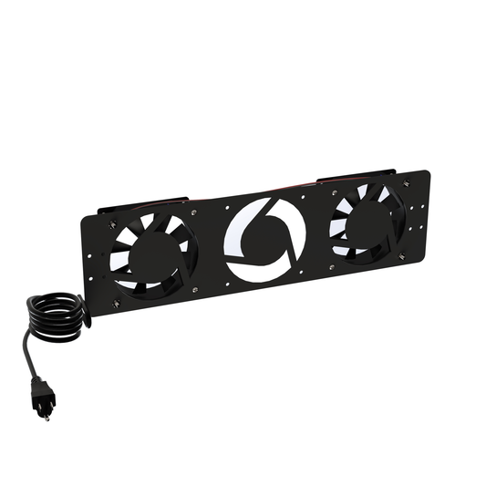 LPVENT02BASIC - Kit de 2 Ventiladores 110 Vca (12 x 12 cm) con Clavija para Gabinete de Piso