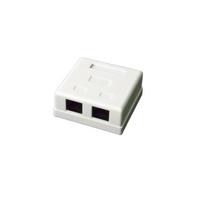 LP-WP-6035 - Caja de Pared con 2 Puertos, Incluye 2 Jacks UTP Cat5e Keystone
