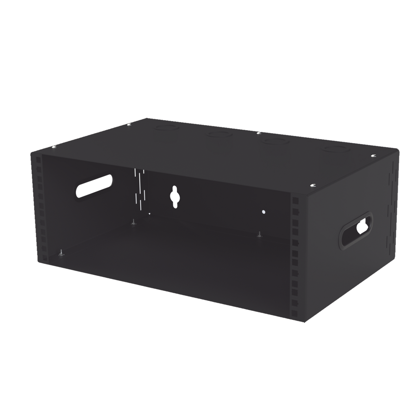 LPWR50304U - Gabinete para Montaje en Pared liviano, 4 Unidades de rack, Profundidad máxima de trabajo 250 mm, Se envía el Gabinete Armado.