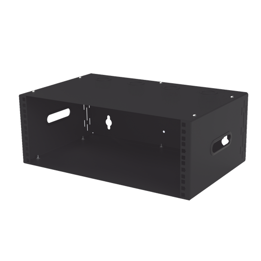 LPWR50304U - Gabinete para Montaje en Pared liviano, 4 Unidades de rack, Profundidad máxima de trabajo 250 mm, Se envía el Gabinete Armado.