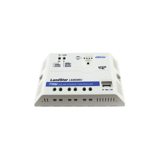 LS-2024-EU - Controlador Solar PWM 12/24 V 20 A, Salida USB