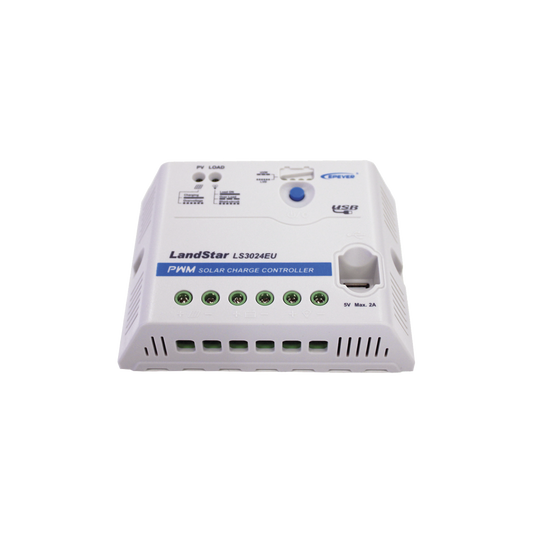 LS-3024-EU - Controlador Solar PWM 12/24 V 30 A, Salida USB