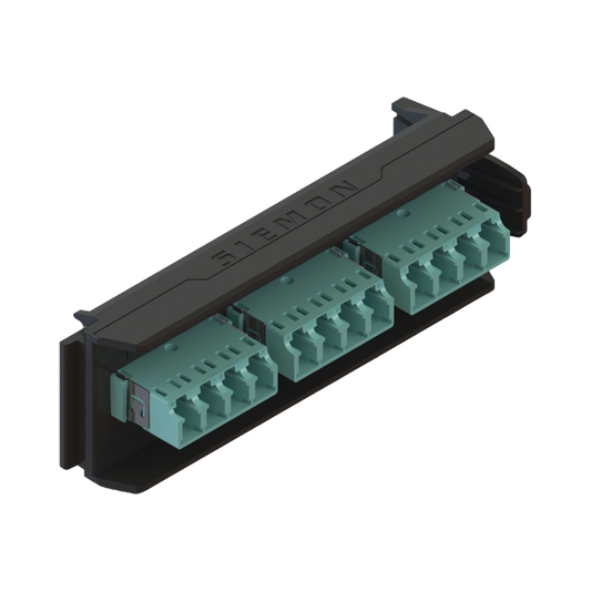 LVA12-LCQ-BC-A - Placa Acopladora LightVerse, 6 Conectores D�plex LC/UPC, Acepta hasta 12 Fibras Multimodo OM3 y OM4 (No Shuttered)