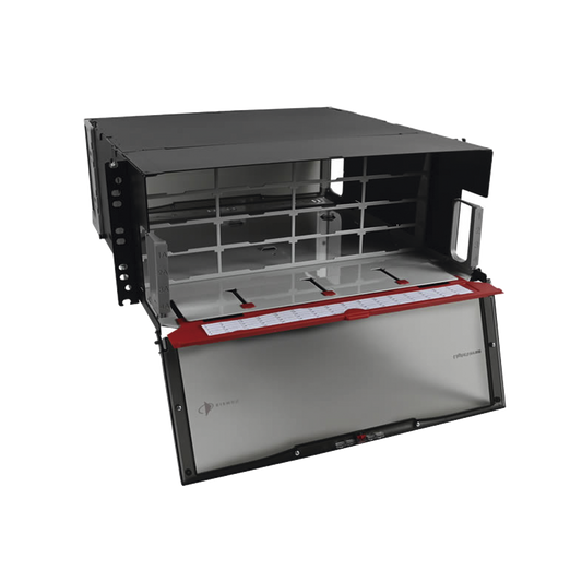 LVE-4U-MD-P01A - Distribuidor de Fibra �ptica de Alta Densidad LigthVerse *Pro* Para Rack de 48.26 cm (19 Pulgadas), Acepta 16 Placas Plug and Play, Hasta 384 Fibras, 4 UR
