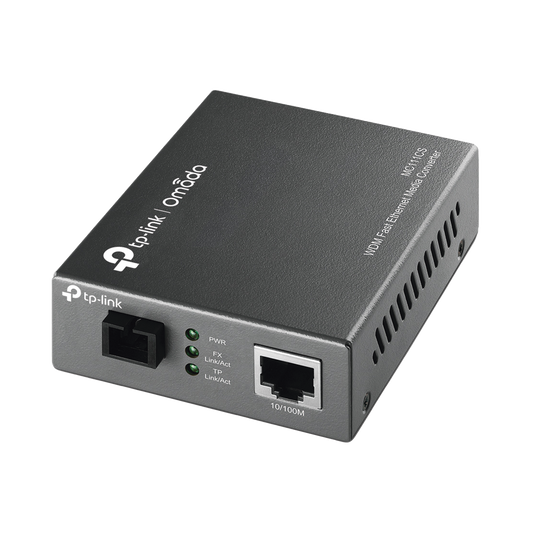 MC111CS Convertidor Fibra Óptica WDM Monomodo / 1 puerto RJ45 10/100 Mbps / 1 puerto SC/UPC 100 Mbps /  Hasta 20 Km / Para su Funcionamiento Requiere el Modelo MC112CS / Plug and Play