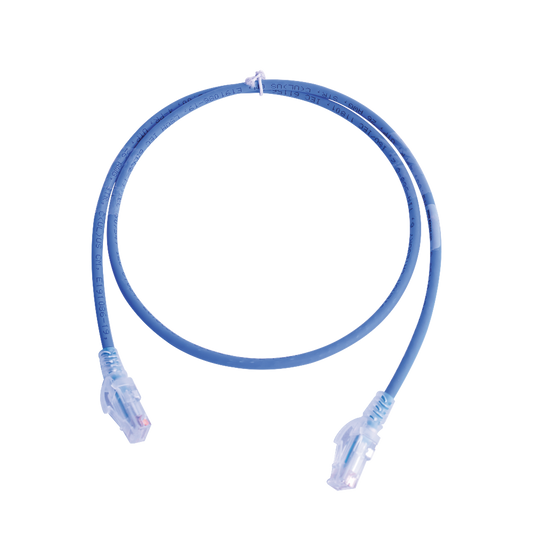 MC5-03-06B - Patch Cord MC5 Modular Cat5e UTP, CM/LS0H, 0.91 Metros (3 Pies), Color Azul, Versi�n Bulk (Sin Empaque Individual)