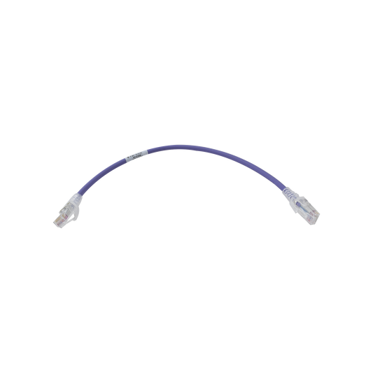 MC6-01-08 - Patch Cord MC6 Modular Cat6 UTP, CM/LS0H, 0.3 Metros (1 Pie), Color Violeta