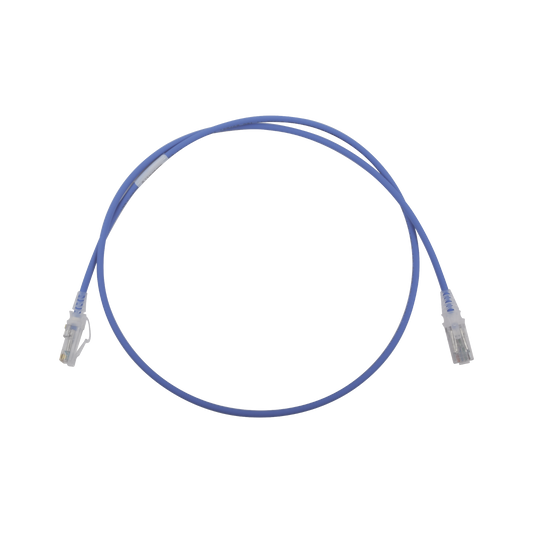 MC6-03-0628 - Patch Cord MC6 Modular Cat6 UTP, CM/LS0H, 0.91 Metros (3 Pies), Color Azul, Di�metro Reducido (28AWG)