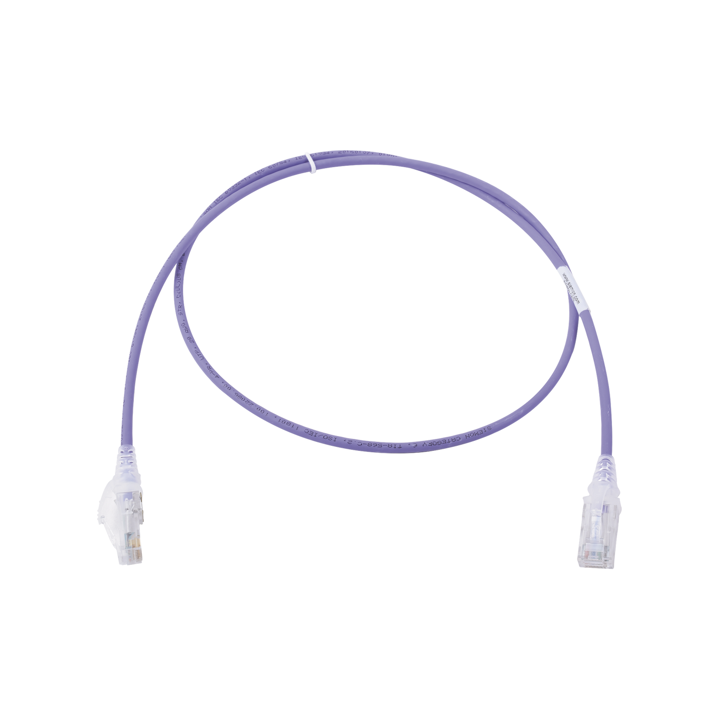 MC6-03-0828B - Patch Cord MC6 Modular Cat6 UTP, CM/LS0H, 0.91 Metros (3 Pies), Color Violeta, Di�metro Reducido (28AWG), Versi�n Bulk (Sin Empaque Individual)