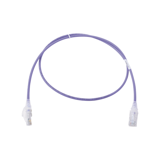 MC6-03-0828B - Patch Cord MC6 Modular Cat6 UTP, CM/LS0H, 0.91 Metros (3 Pies), Color Violeta, Di�metro Reducido (28AWG), Versi�n Bulk (Sin Empaque Individual)