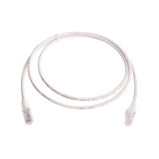 MC6-05-02B - Patch Cord MC6 Modular Cat6 UTP, CM/LS0H, 1.52 Metros (5 Pies), Color Blanco, Versi�n Bulk (Sin Empaque Individual)