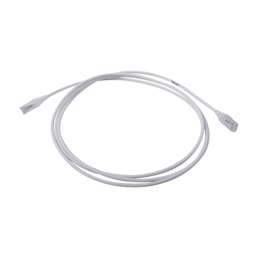 MC6-07-0228 - Patch Cord MC6 Modular Cat6 UTP, CM/LS0H, 2.13 Metros (7 Pies), Color Blanco, Di�metro Reducido (28AWG)