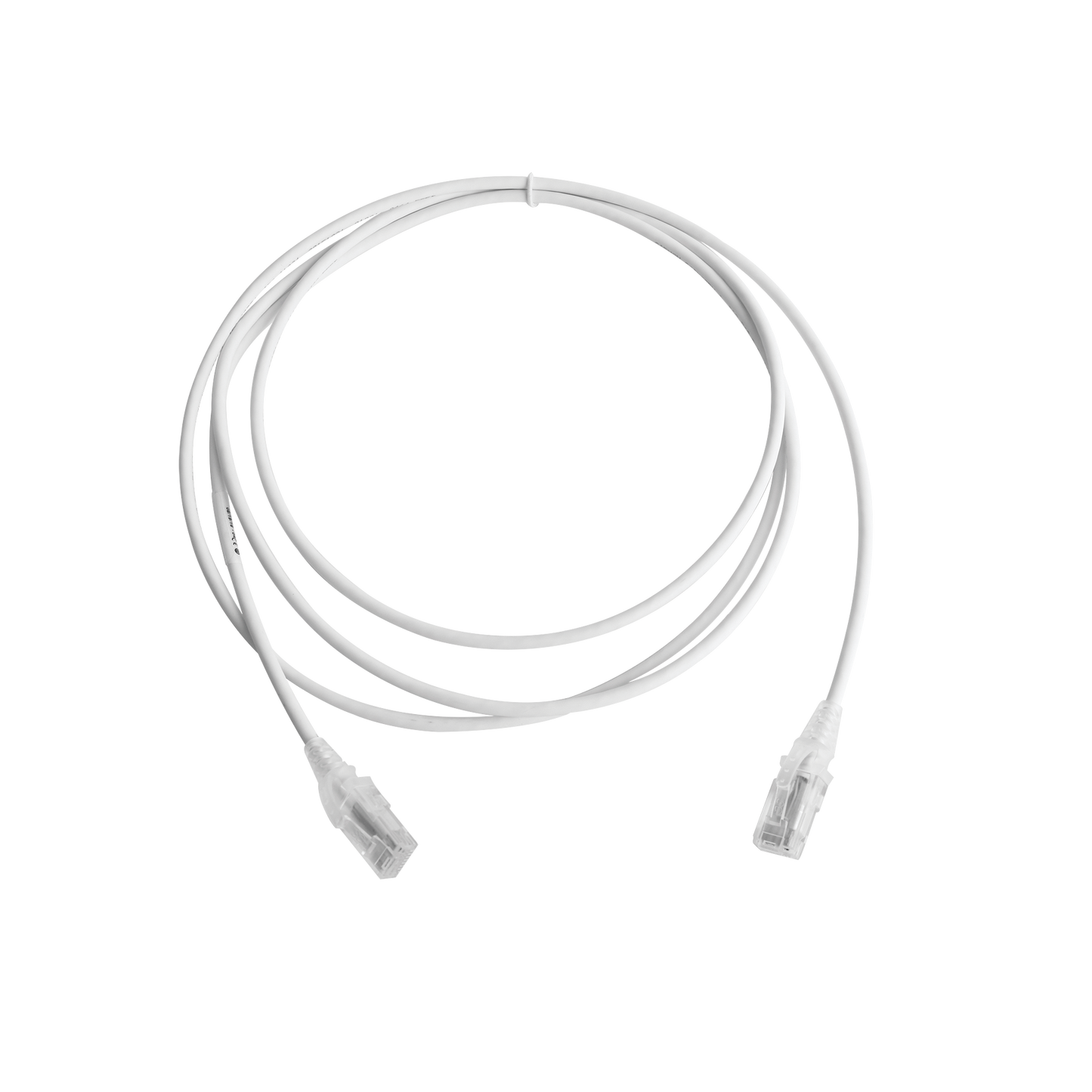 MC6-07-02-28B - Patch Cord MC6 Modular Cat6 UTP, CM/LS0H, 2.13 Metros (7 Pies), Color Blanco, Di�metro Reducido (28AWG), Versi�n Bulk (Sin Empaque Individual)
