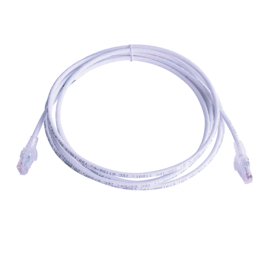 MC6-10-02B - Patch Cord MC6 Modular Cat6 UTP, CM/LS0H, 3.05 Metros (10 Pies), Color Blanco, Versi�n Bulk (Sin Empaque Individual)