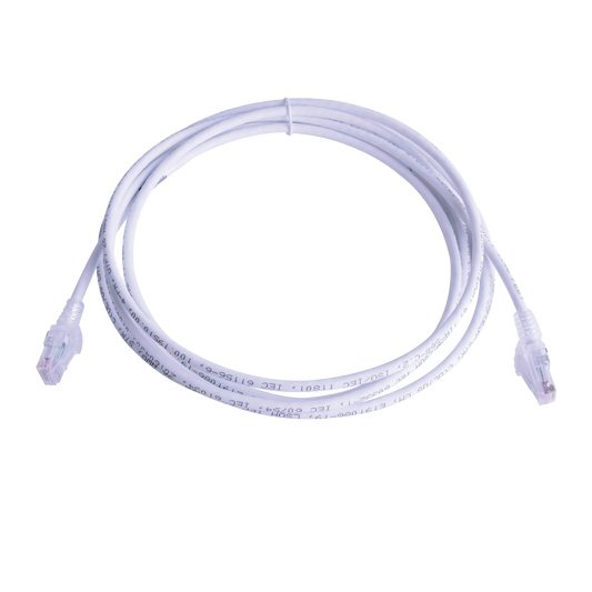 MC6-15-02 - Patch Cord MC6 Modular Cat6 UTP, CM/LS0H, 4.57 Metros (15 Pies), Color Blanco