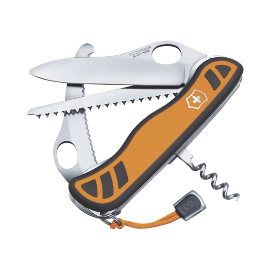 MC9 - Navaja Victorinox Grande Hunter XT Grip Multiherramienta con Cachas y 6 Funciones. Hojas para una Mano.