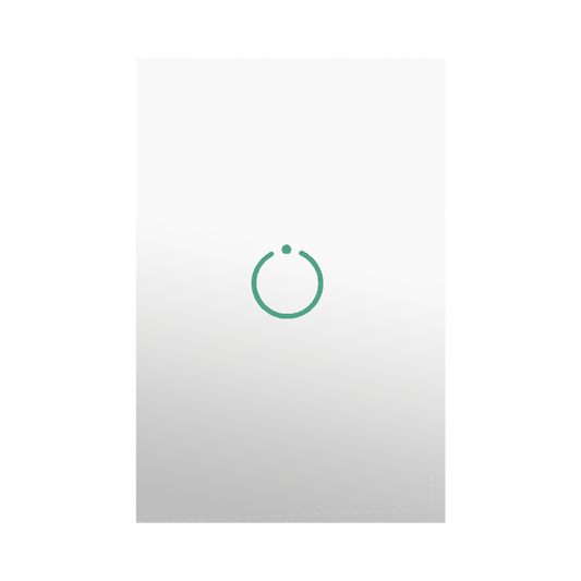 MHS511 (ZWAVE) Interruptor On/Off panel táctil touch inalámbrico Zwave Plus 1 boton. Compatible con Hubitat HC8, Álula  M2M, otro