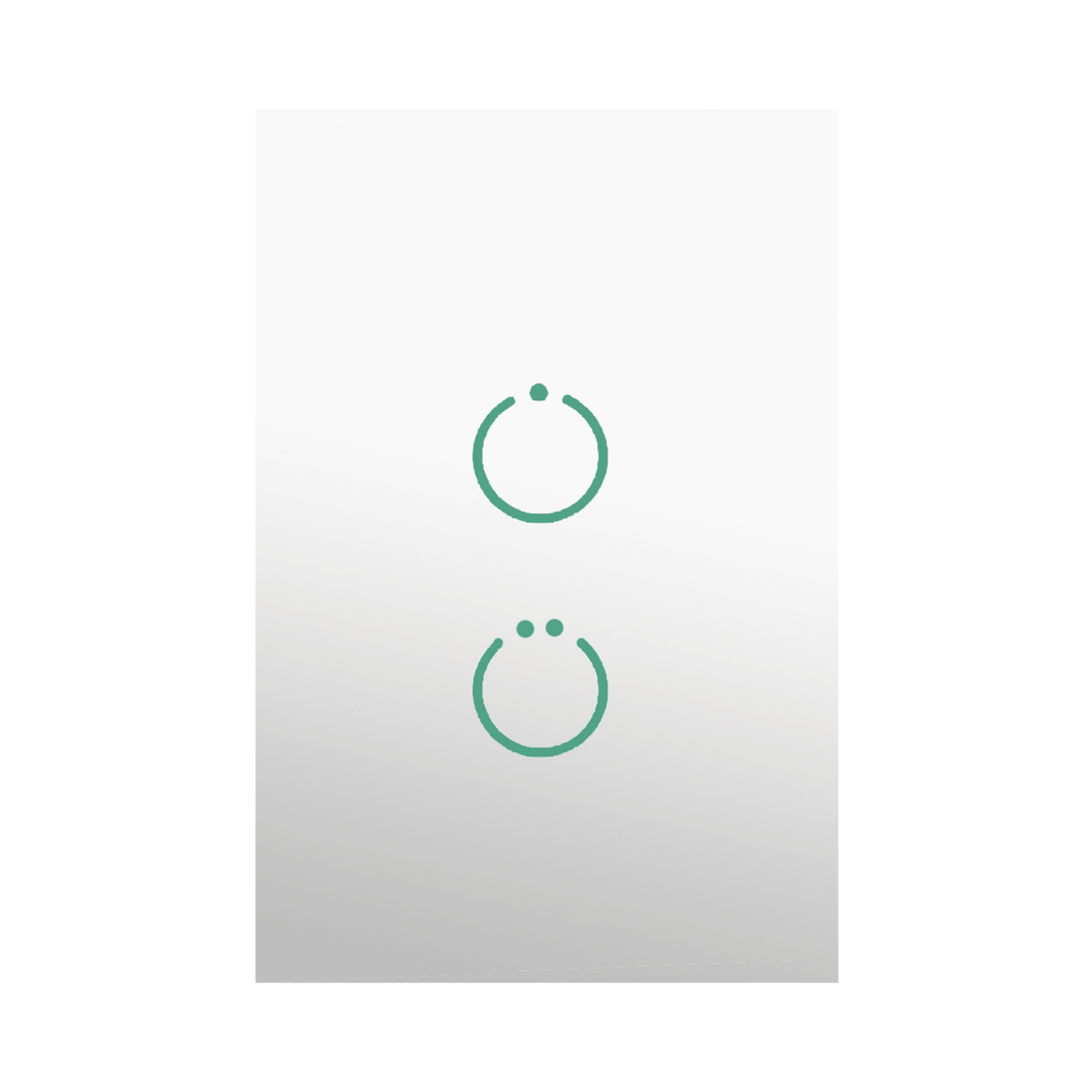 MHS512SL (ZWAVE) Interruptor On/Off panel táctil touch inalámbrico Zwave Plus 2 botones. No requiere cable neutro, Compatible con Hubitat HC8, Álula  M2M, otros
