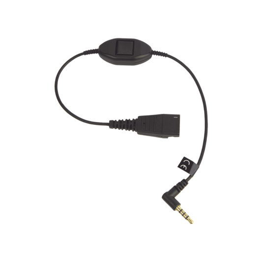 MOBILE-QD-35MM-S Jabra Cord QD a conector de 3.5 mm con Push-to-Talk para teléfonos celulares smartphones (8800-00-103)