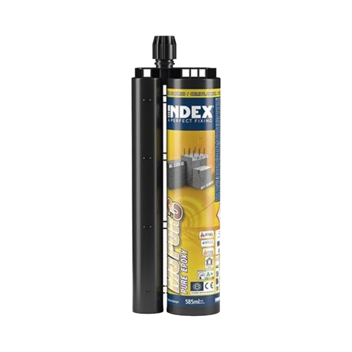 MOPUR30385 - Resina Epoxico Puro 3:1 para Concreto Fisurado y Armado, Taladros Inundados, Vibraciones y Aplicaciones Estructurales / Curado Lento / Para Cargas Sísmicas Categoría C1 y C2 / Contenido 385 ml.