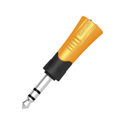 MP3-MJF Conector Estéreo | 1/4in - Jack de 3.5 mm | Adaptador de Carcasa de Plastico